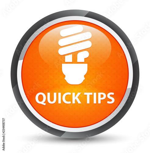 Quick tips (bulb icon) galaxy orange round button