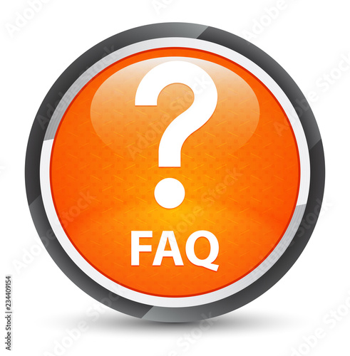 Faq (question icon) galaxy orange round button