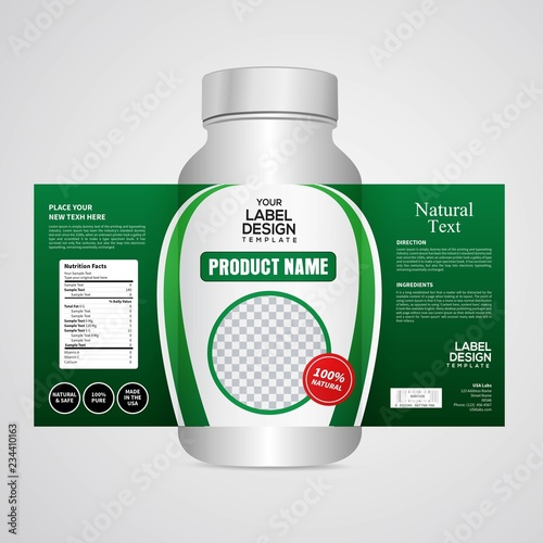 Bottle label, Package template design, Label design, mock up design label template