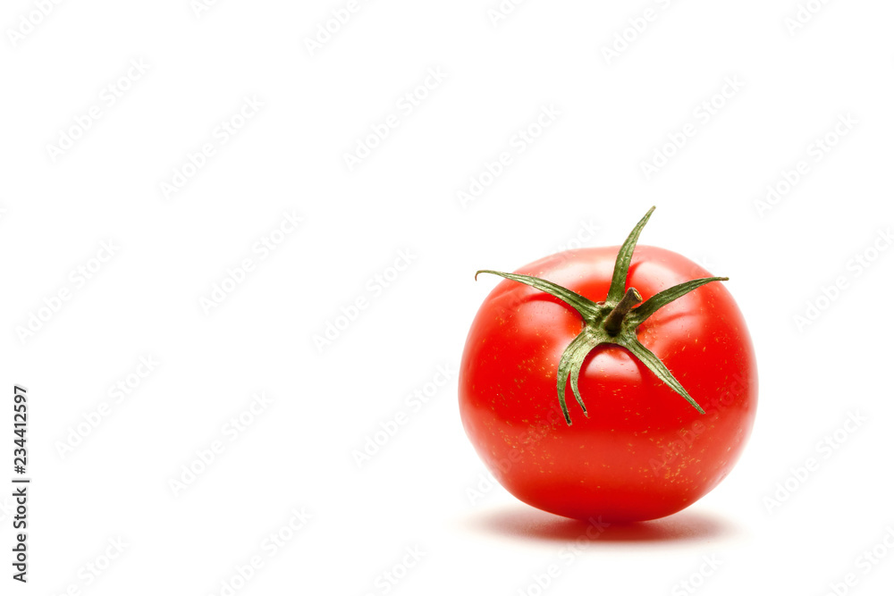 Whole Red Tomato Isolated On White Background. Organic Food. Cooking Ingredients. Pomodoro Timer. Whole Red Tomato Isolated On White Background. Organic Food. Cooking Ingredients. Pomodoro Timer.