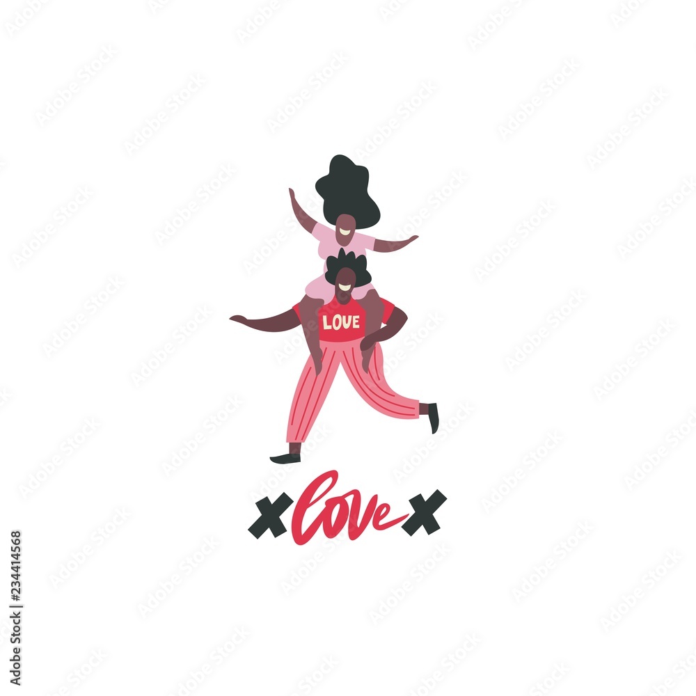 Illustrating the Valentine's day card with cute love. Vector greeting card. Happy holidays! Illustrating the Valentine's day card with cute love. Vector greeting card. Happy holidays!