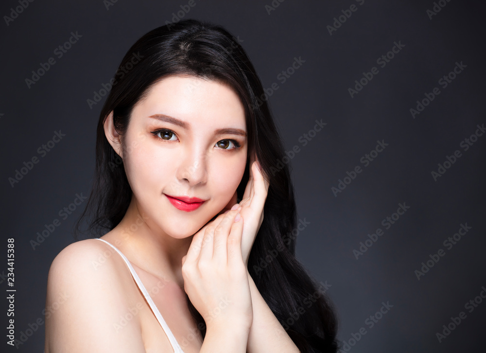 asian beauty with makeup and long hair asian beauty with makeup and long hair