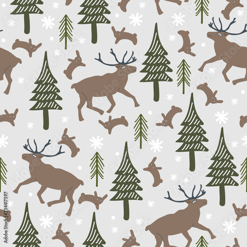 Christmas pattern with seam...