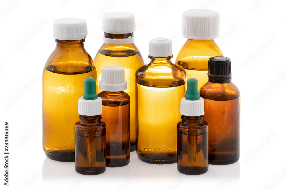 Medical bottles isolated on white background Medical bottles isolated on white background
