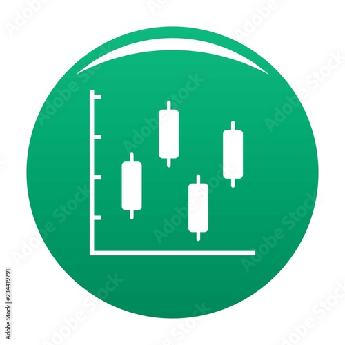 New diagram icon. Simple illustration of diagram vector icon for any any design green