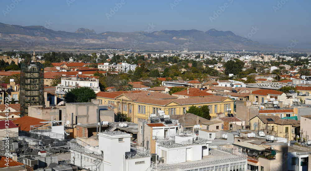 Top view of Nicosia - capital of Cyprus