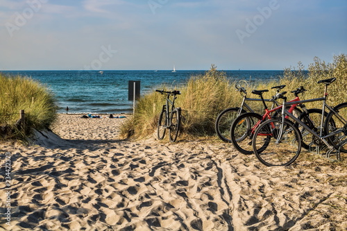 Obraz na płótnie Warnemünde, Strand w salonie