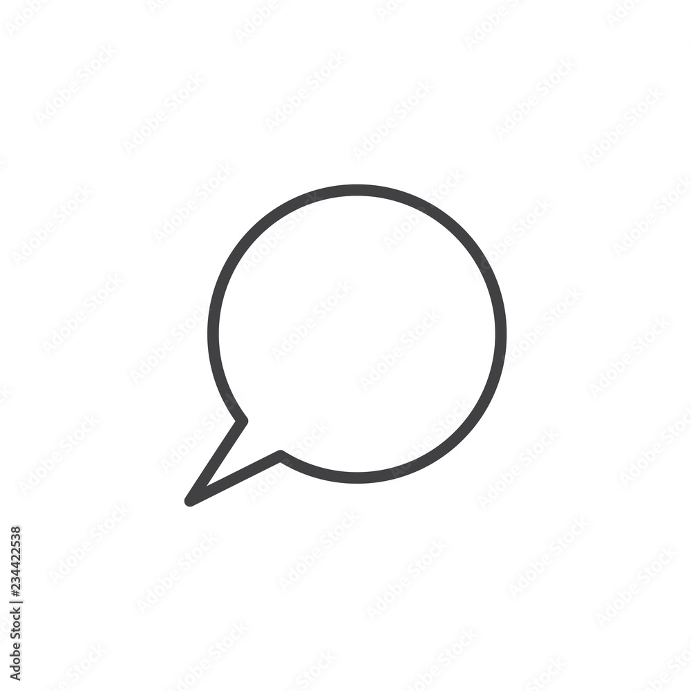 Chat Message Bubble outline icon. linear style sign for mobile concept and web design. Speech bubbles simple line vector icon. Conversation symbol logo illustration. Pixel perfect vector graphics Chat Message Bubble outline icon. linear style sign for mobile concept and web design. Speech bubbles simple line vector icon. Conversation symbol logo illustration. Pixel perfect vector graphics