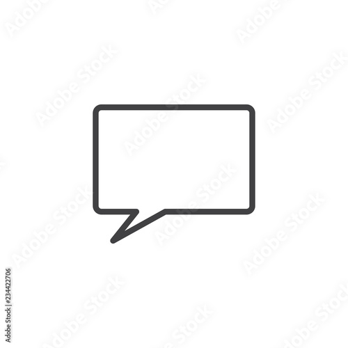 Comment chat bubble outline icon. linear style sign for mobile concept and web design. Square Speech bubbles simple line vector icon. Symbol, logo illustration. Pixel perfect vector graphics