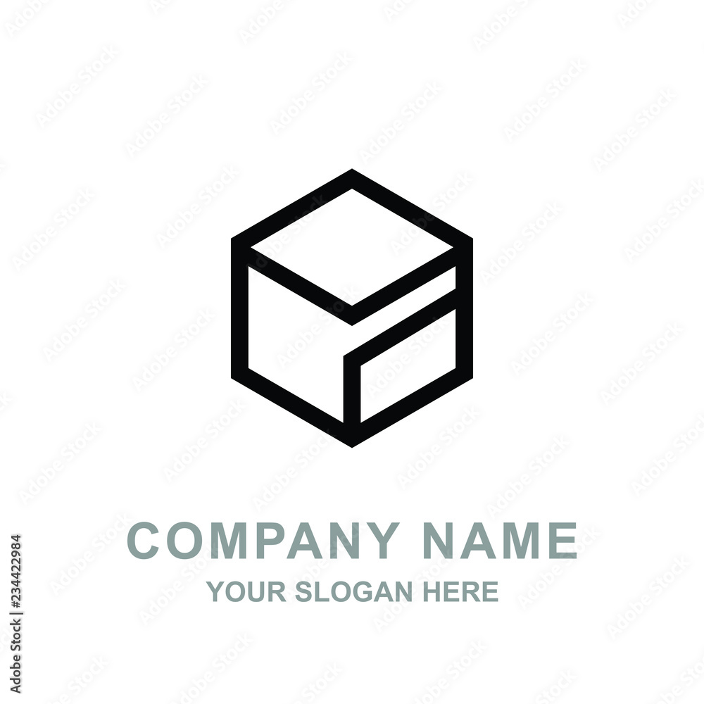 Cube Square Box Geometric Technology Logo Vector Illustration Cube Square Box Geometric Technology Logo Vector Illustration