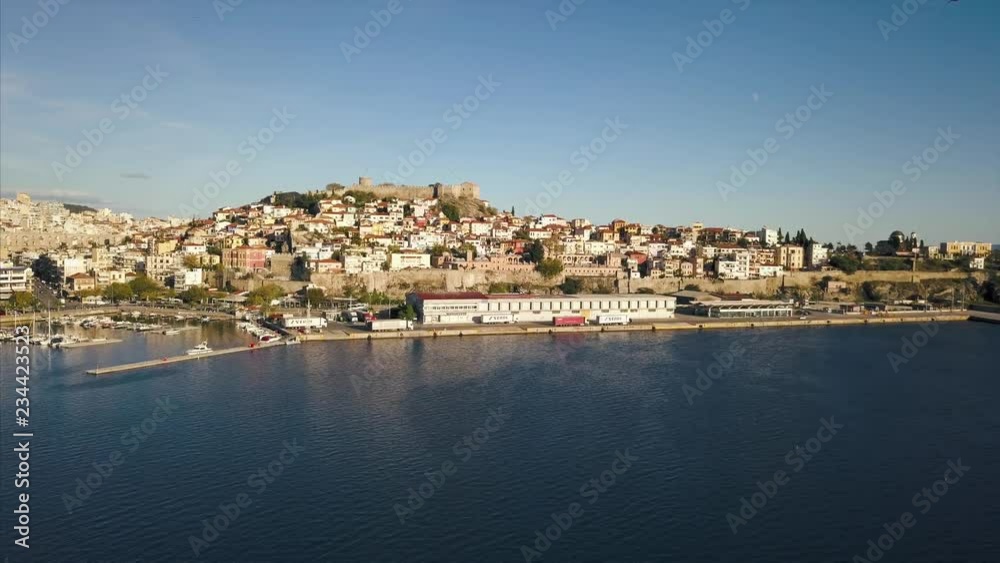 Aerial view of Kavala - Greece - Castle view 2 Aerial view of Kavala - Greece - Castle view 2