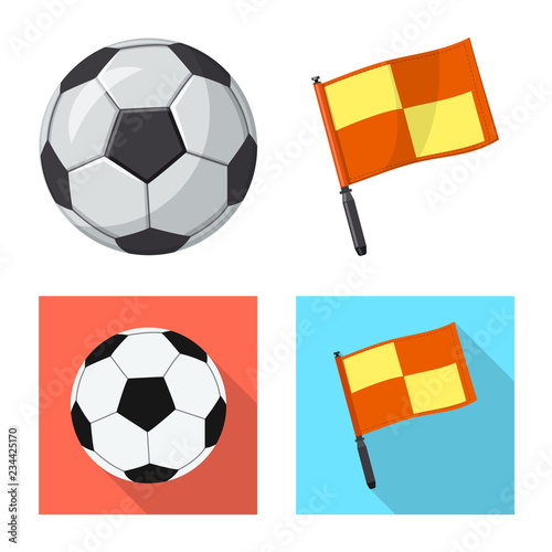 Vector design of soccer and gear icon. Collection of soccer and tournament vector icon for stock.