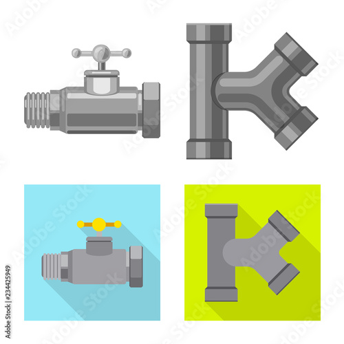 Vector design of pipe and tube symbol. Set of pipe and pipeline stock symbol for web.