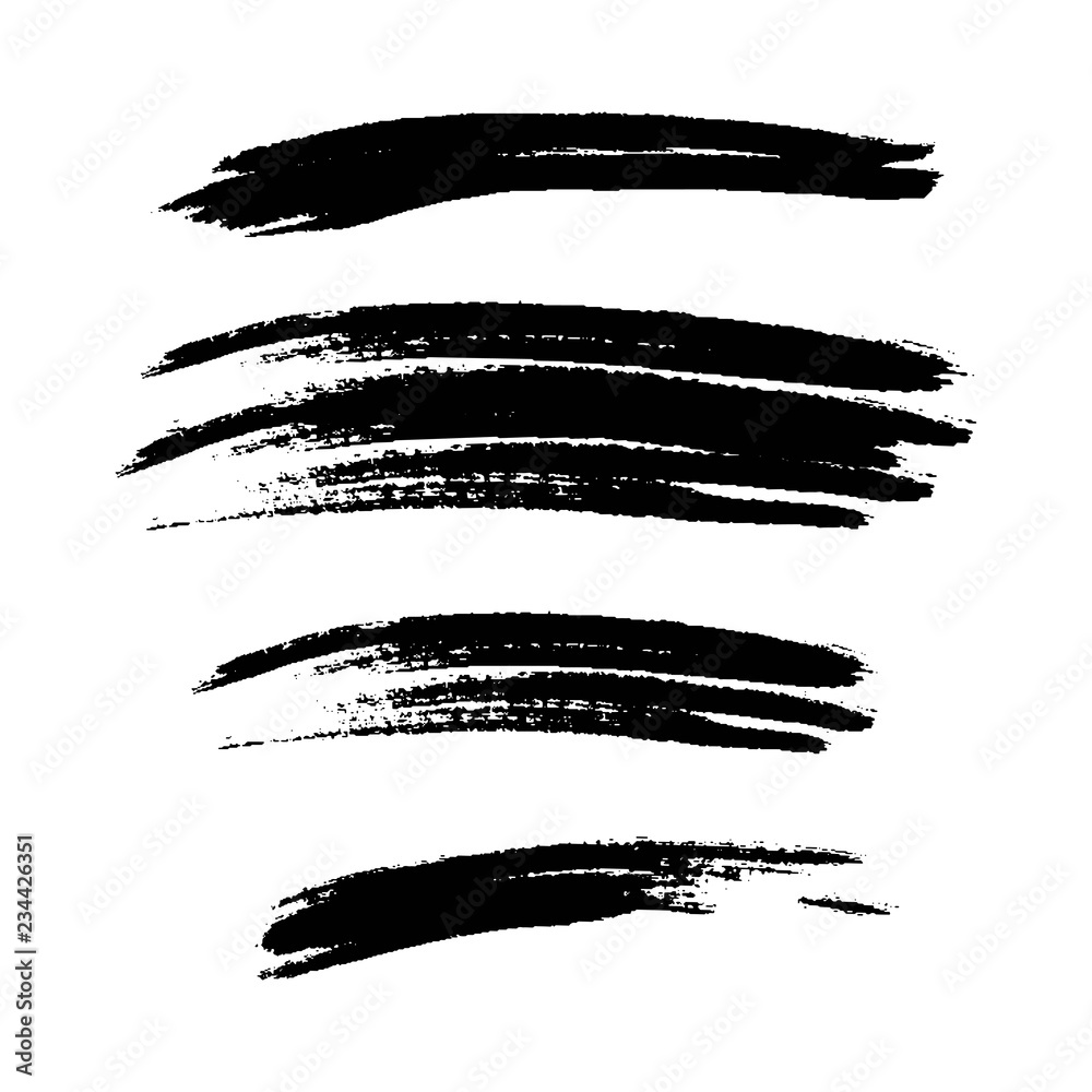 Vector hand drawn brush stroke. Vector Grunge elements Vector hand drawn brush stroke. Vector Grunge elements