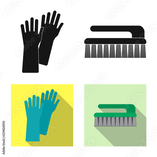 Vector design of cleaning and service symbol. Collection of cleaning and household stock vector illustration.