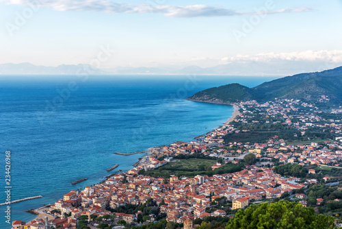 View of Santa Maria di Castellabate Italy from a High Perspective © JonShore