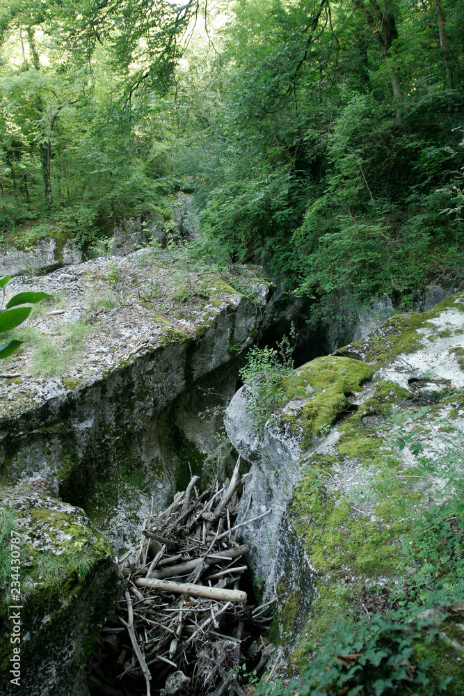 Fier river gorge, a canyon near Annecy in France Fier river gorge, a canyon near Annecy in France