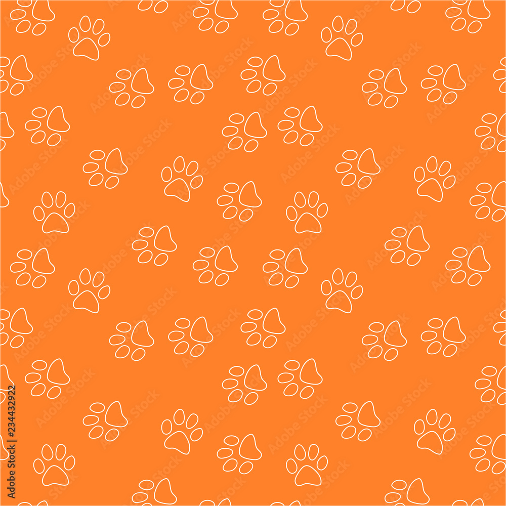 Vector seamless pattern with cat or dog,kitten or puppy footprints. Can be used for wallpaper,fabric, web page background, surface textures. Vector seamless pattern with cat or dog,kitten or puppy footprints. Can be used for wallpaper,fabric, web page background, surface textures.