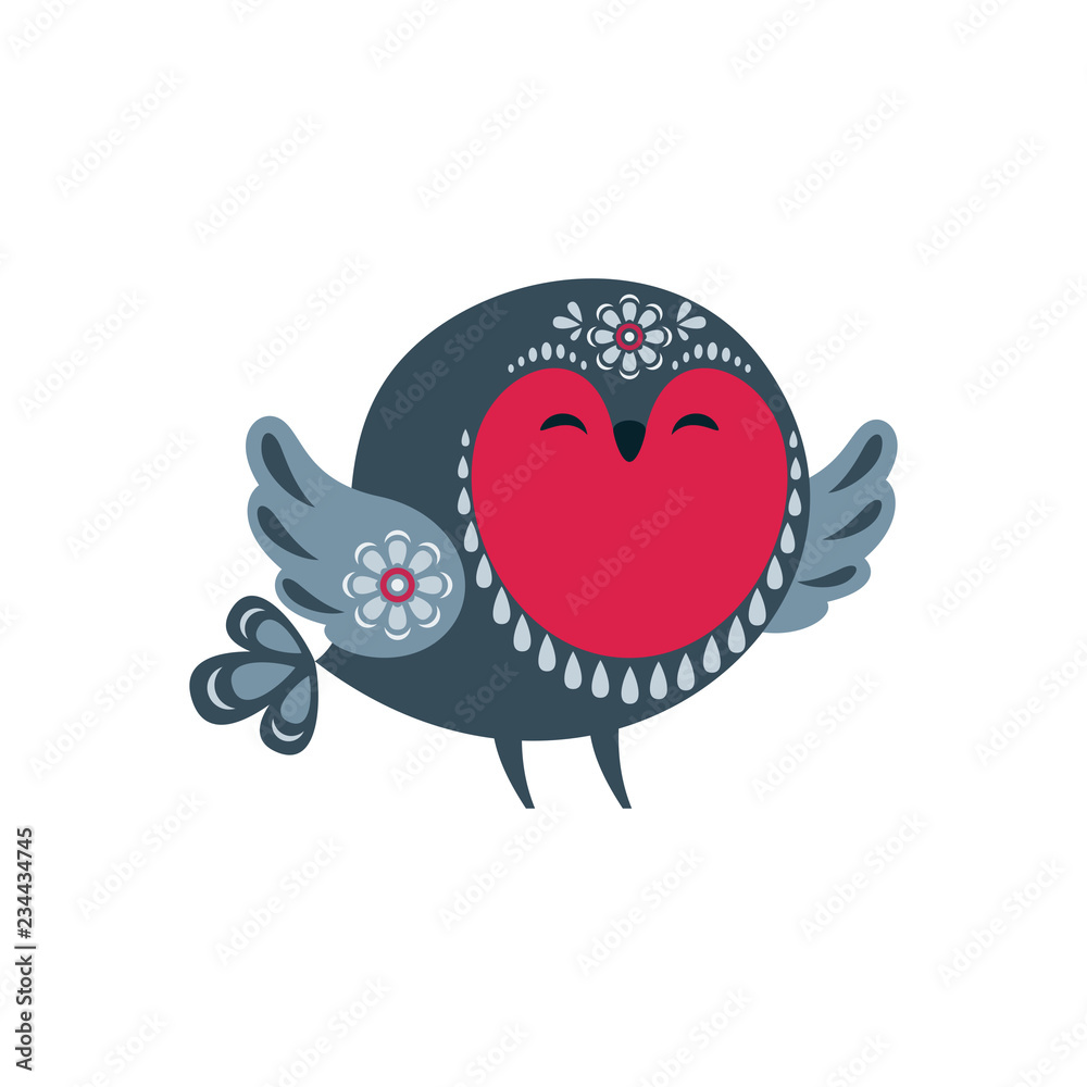 Cute bird in ethnic style. Vector illustration isolated on a white background. Cute bird in ethnic style. Vector illustration isolated on a white background.