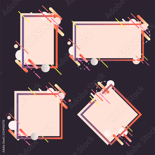Modern banners in various shapes set illustration