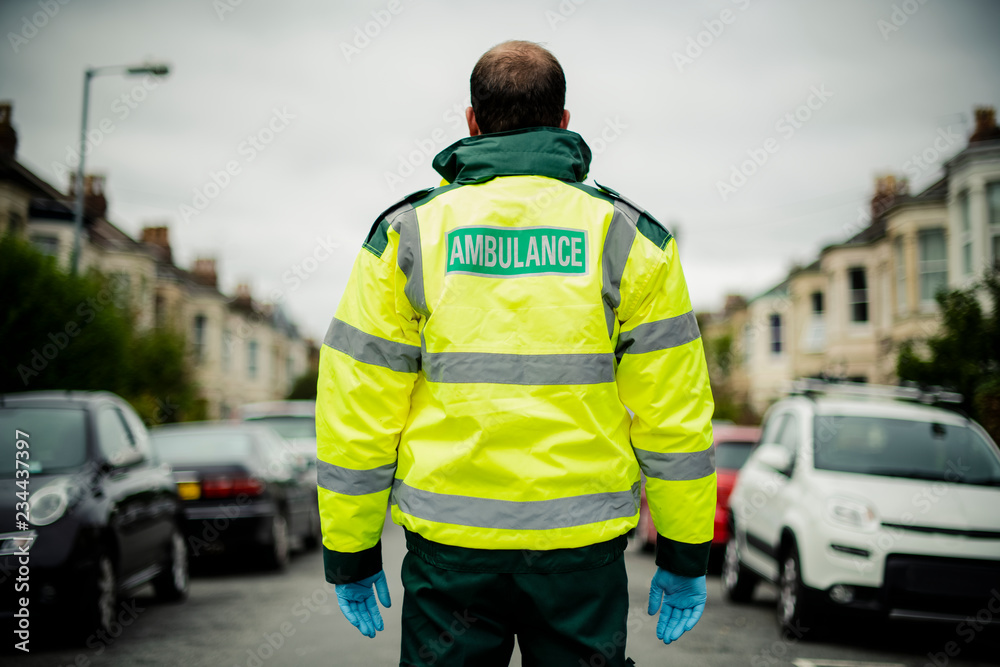 Portrait of a male paramedic in uniform Portrait of a male paramedic in uniform