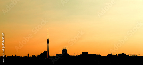 Berlin City Skyline Hintergrund Panorama Banner