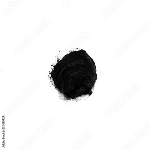 Hand drawn ink dot and spot. Vector illustration on white backgr