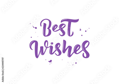 Hand drawn lettering phrase Best wishes