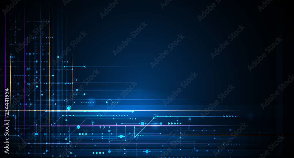 Illustration abstract background, circuit board or motherboard. Vector design for abstract technology, communication, futuristic. Hi tech digital concept on dark blue background Illustration abstract background, circuit board or motherboard. Vector design for abstract technology, communication, futuristic. Hi tech digital concept on dark blue background