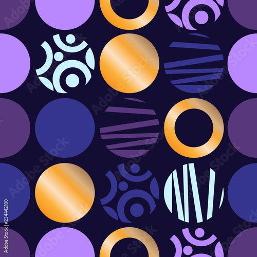 Seamless vector pattern of circles for web design or print
