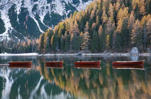 lago di Braies in Dolomites mountains, Sudtirol, Italy © Melinda Nagy