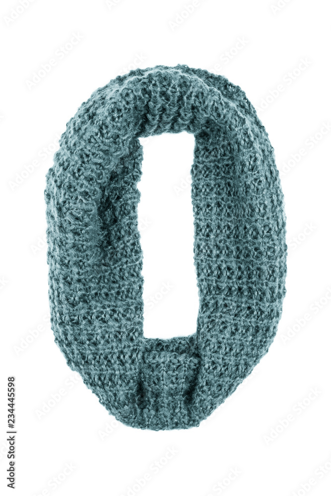 Green wool scarf isolated on white background. Green wool scarf isolated on white background.