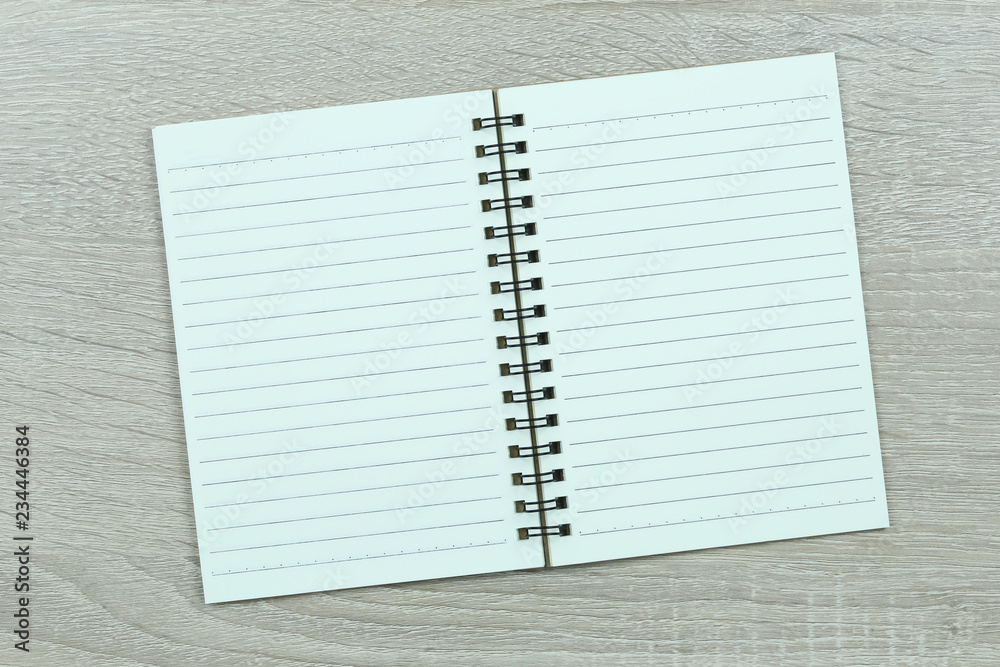 Empty book on wooden floor and have copy space. Empty book on wooden floor and have copy space.