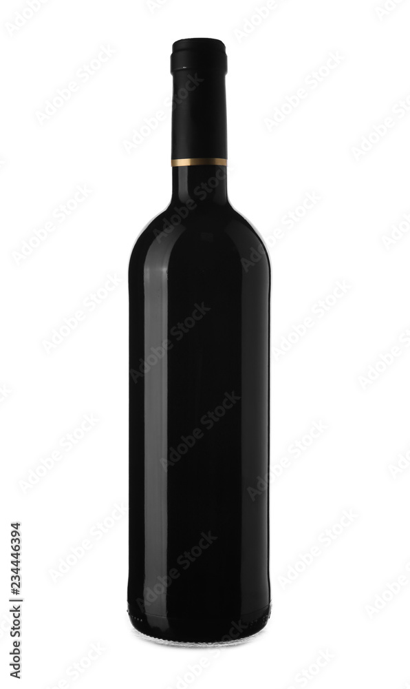 Bottle of red wine on white background Bottle of red wine on white background