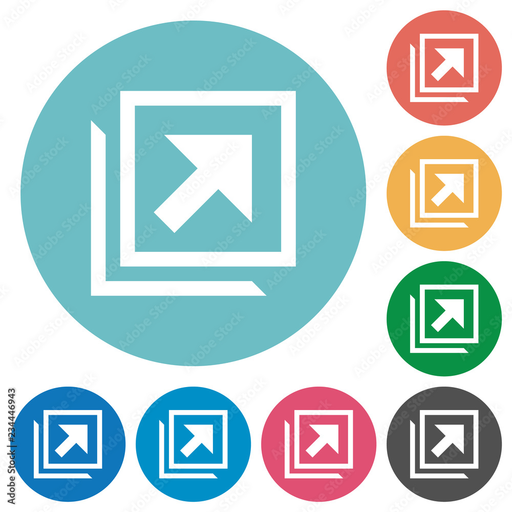 Open in new window flat round icons Open in new window flat round icons