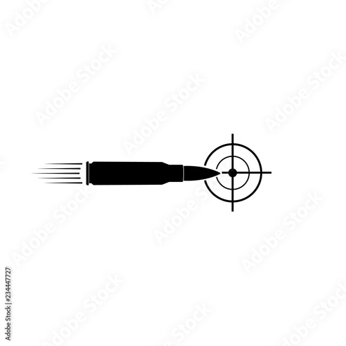Bullet icon, logo on white background