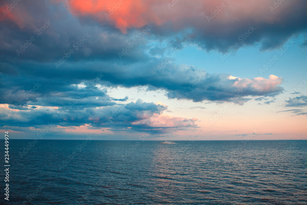 beautiful clouds above the sea