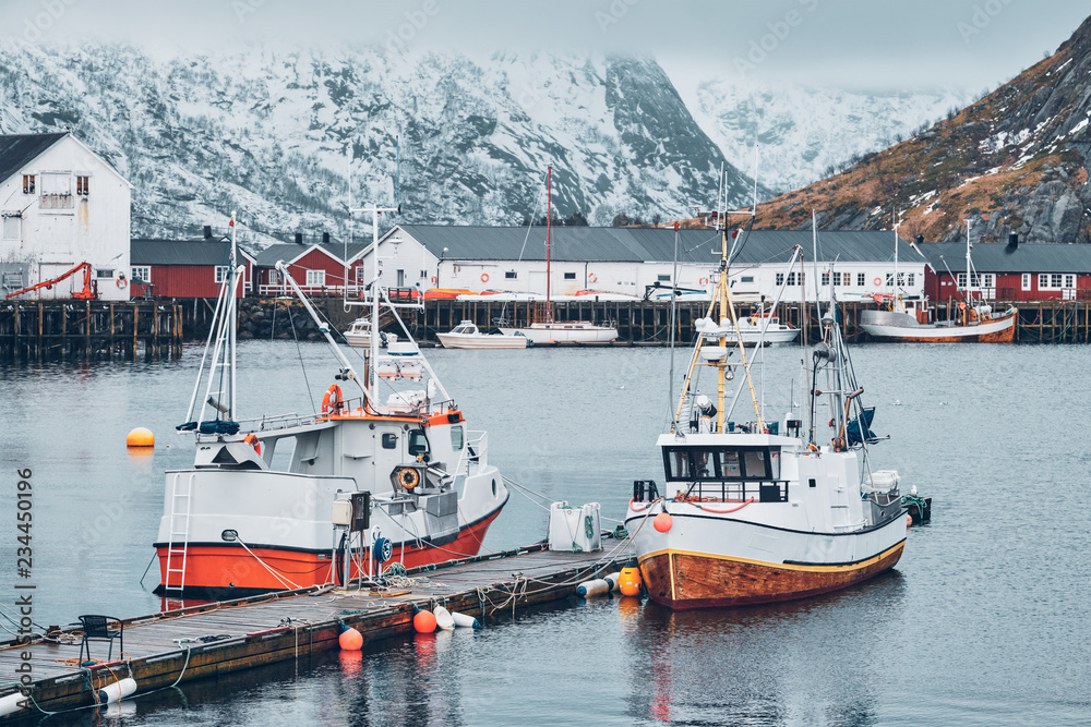Hamnoy fishing village on Lofoten Islands, Norway