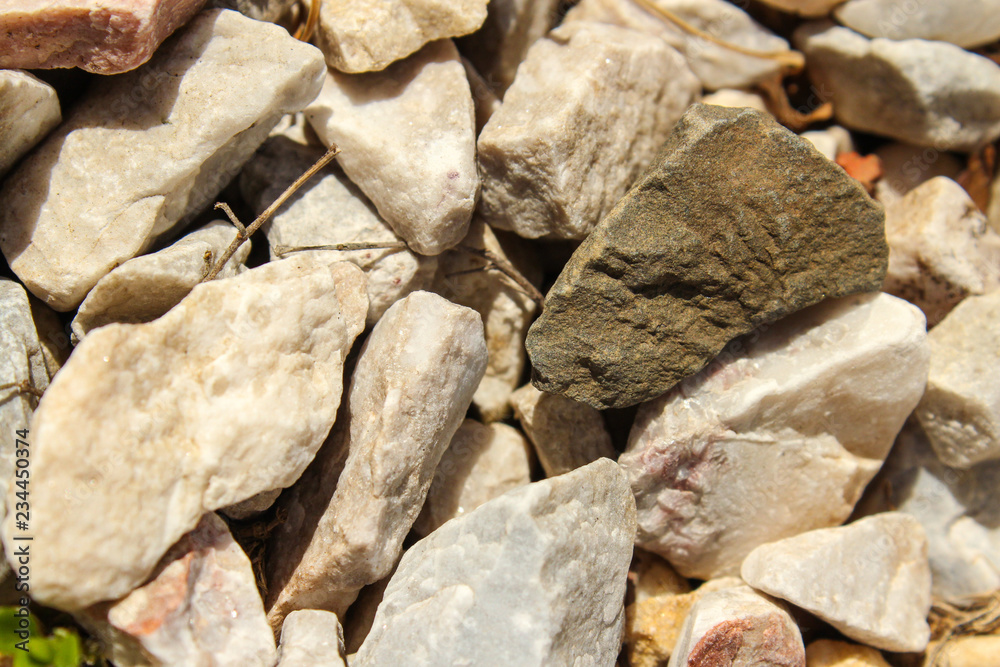Small Rocks With Sharp Edges Stock Photo
