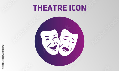 Theater mask isolated illustration character tragedy comedy