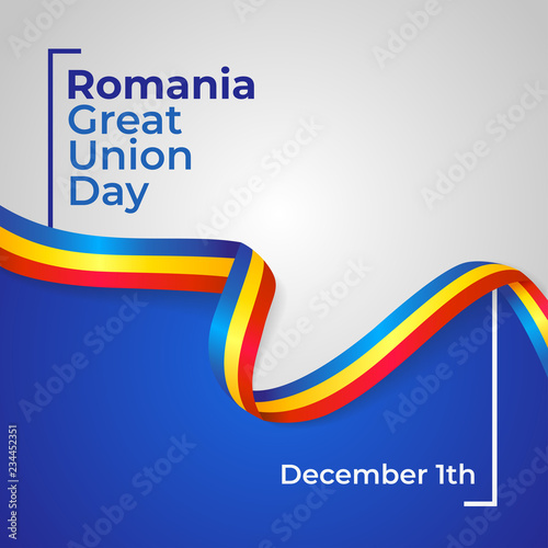 Romania Great Union Day Vector Template Design Illustration