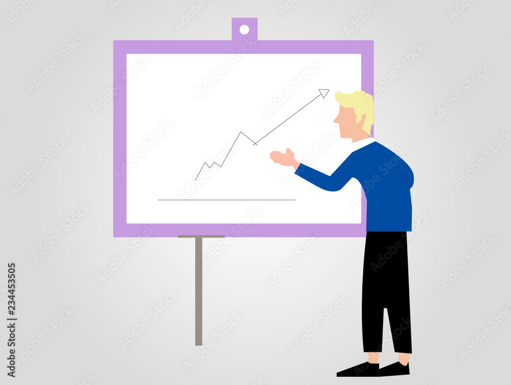 Business man presenting report. Man doing presentation Business man presenting report. Man doing presentation