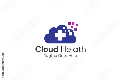 Digital Medical pharmacy logo template