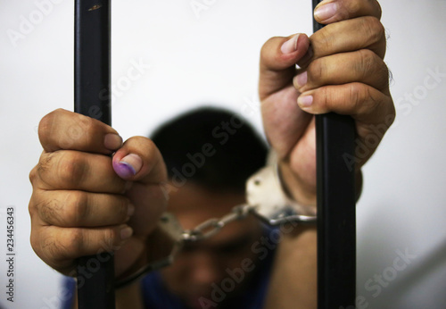 Man locked handcuffs crime