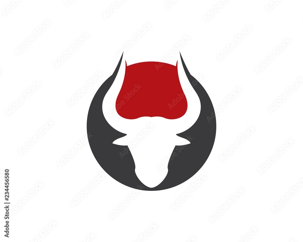 Bull head logo vector icon illustration design Bull head logo vector icon illustration design