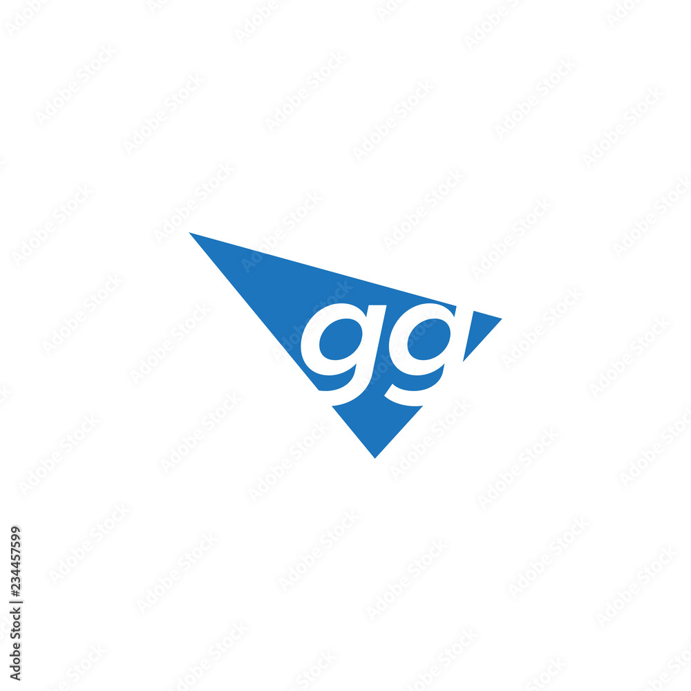 initial two letter gg negative space triangle logo initial two letter gg negative space triangle logo