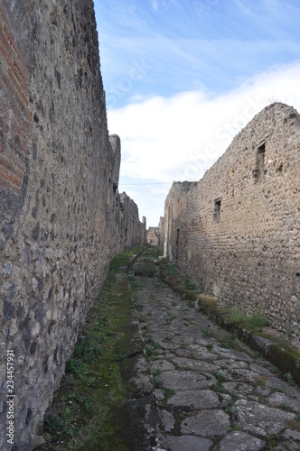 A paved street Pompeii