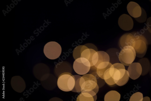 Gold abstract bokeh background, Festive and celebration background © ink drop