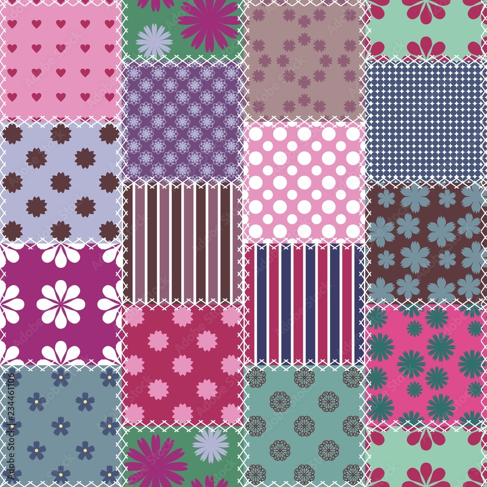 patchwork background with different patterns patchwork background with different patterns