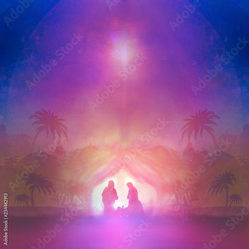 Birth of Jesus in Bethlehem.